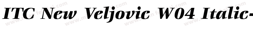 ITC New Veljovic W04 Italic字体转换